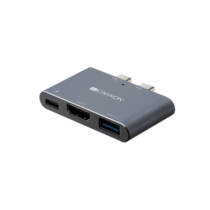 CANYON HUB 3-in-1, MacBook-hoz, Thunderbolt 3, USB3.0, HDMI, szürke - CNS-TDS01DG