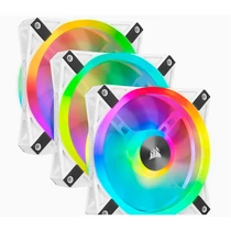 CORSAIR Rendszerhűtő Ventilátor, iCUE QL120 RGB + Lighting Node CORE Kontroller, 12cm, fehér, 3db / csomag Corsair