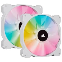 CORSAIR SP140 RGB ELITE, 140mm RGB 2 db Ventilátor + Lighting Node CORE Fehér