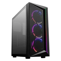 COOLER MASTER Ház Midi ATX CMP 510 ARGB, Tápegység nélkül, Üvegfalú, Fekete