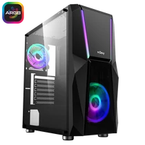 NJOY Ház Midi ATX FORT Tápegység nélkül, USB2.0 + 3.0, Fekete nJoy