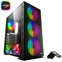 NJOY Ház Midi ATX KONA Tápegység nélkül, Sync Fan Controller + Remote, USB2.0 + 3.0 Fekete nJoy