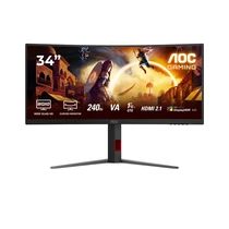 AOC Ívelt Gaming 240Hz monitor 34" CU34G4Z, 3440x1440, 21:9, 450cd / m2, 0,5ms, HDMIx2 / DisplayPort / USBx2 AOC