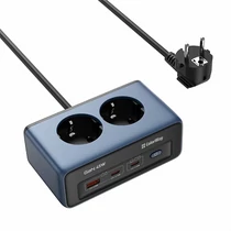 COLORWAY Hálózati és USB elosztó, 2 dugalj, 2x220V / 1xUSB-A / 2xUSB-C (GaN45W) ColorWay