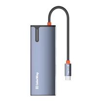COLORWAY USB-elosztó (dokkolóállomás) CW-HUB02, USB-C 6-B-1 Type C PD 100W / USB3.0?3 / HDMI 4? / RJ45 ColorWay