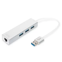 Digitus USB 3.0, 3-ports HUB & Gigabit LAN adapter