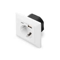 SAFETY PLUG FOR FLUSH MOUNTING WALL OUTLET 1X USB 1X TYPE C