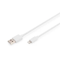 DIGITUS CABLE IPHONE LIGHTNING USB M/M 1.0M HIGH SPEED WH