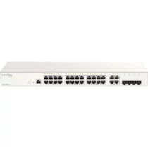 D-LINK Switch 24x1000Mbps (24xPOE) + 4xGigabit kombó Fémházas, Menedzselhető (370W POE) + 1 év Nuclias, DBS-2000-28 / E D-Link