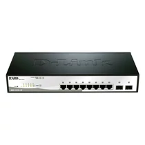 D-LINK Switch 8x1000Mbps + 2xGigabit SFP Menedzselhető Rackes, DGS-1210-10 / E