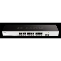 D-LINK Switch 24x1000Mbps + 2xGigabit SFP Menedzselhető Rackes, DGS-1210-26