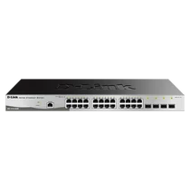 D-LINK Switch 24x1000Mbps (24xPOE) + 4xGigabit kombó SFP Menedzselhető Rackes (Metro), DGS-1210-28P / ME / E D-Link