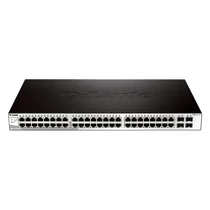 D-LINK Switch 48x1000Mbps + 4xGigabit SFP Menedzselhető Rackes, DGS-1210-52 / E