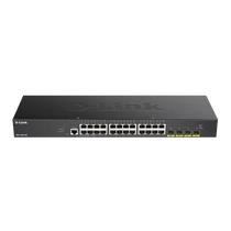 D-LINK Switch 24x1Gbps (24xPOE) + 4xGigabit SFP+ Menedzselhető Rackes, DGS-1250-28XMP / E D-Link