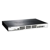 D-LINK Switch 24x1000Mbps (24xPOE) + 4xGigabit SFP+ Menedzselhető Rackes, DGS-1510-28XMP / E