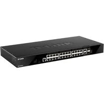 D-LINK Switch 24x1000Mbps + 2x10G + 2xGigabit SFP+ Menedzselhethő Rackes, DGS-1520-28