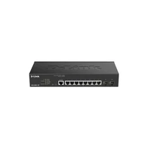 D-LINK Switch 8x1000Mbps(8xPOE) + 2xGigabit SFP Fémházas, Menedzselhető (65W POE), DGS-2000-10P D-Link