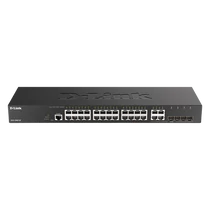 D-LINK Switch 24x1000Mbps + 4xGigabit SFP kombó Fémházas, Menedzselhető, DGS-2000-28 D-Link