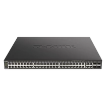 D-LINK Switch 48x1000Mbps (48xPOE) + 4xGigabit SFP kombó Fémházas, Menedzselhető (370W POE), DGS-2000-52MP D-Link