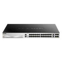 D-LINK Switch 24xGbitLan + 2xGigabit + 4xGigabit SFP+ 1xUSB Menedzselhető Rackes, DGS-3130-30S / E D-Link
