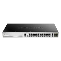 D-LINK Switch 24x1000Mbps + 2xGigabit + 4xGigabit SFP+ Fémházas, Menedzselhető, DGS-3130-30TS / E D-Link