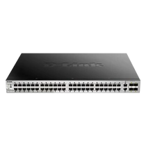 D-LINK Switch 48x1000Mbps (48xPOE) + 2xGigabit + 4xGigabit SFP+ Menedzselhető Rackes, DGS-3130-54PS / E D-Link