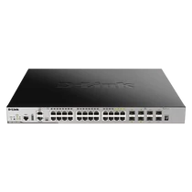 D-LINK Switch 20x1000Mbps(20xPOE) + 4xGigabit SFP+ + 4xGigabit SFP kombó Menedzselhető, Rackes (370W POE), DGS-3630-28PC D-Link