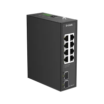D-LINK Switch Ipari 8x1000Mbps + 2x1000Mbps SFP, Rackes, DIS-100G-10 D-Link
