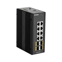 D-LINK Switch Ipari 8x1000Mbps + 4x1000Mbps SFP Menedzselhető Rackes, DIS-300G-12SW D-Link