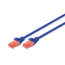 CAT 6 U-UTP PATCH CABLE CU. PVC LENGTH 1M COLOR BLUE