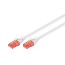 CAT 6 U-UTP PATCH CABLE CU. PVC LENGTH 1M COLOR WHITE