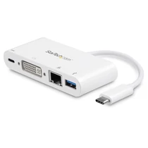 USB-C ADAPTER MULTIPORT DVI DVI-I RJ45 USB-A