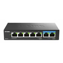 D-LINK Switch 5x1000Mbps + 2x2.5Gbps Multi-Gigabit Fémházas Asztali, DMS-107 / E D-Link