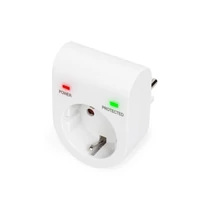 SURGE PROTECTION ADAPTER 1X CEE 7/7 LED WHITE