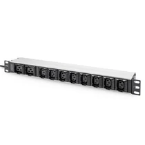 1U ALUMINUM PDU RACKMOUNTABLE 8X C13 2X C19 16A IEC C20 PLUG