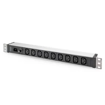 1U ALUMINUM PDU RACKMOUNTABLE 9X C13 10A IEC C14 INLET