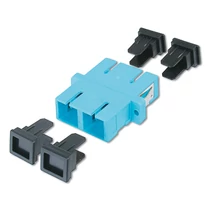 FO COUPLER DUPLEX SC TO SC MM OM3 AQUA CERAMIC SLEEVE