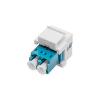 LWL-LC/LC-DUPLEX-COUPLER SINGLM F KEYSTONEPANEL OS2 BLUE FRAME
