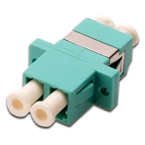 FO COUPLER DUPLEX LC TO LC MM OM3 AQUA CERAMIC SLEEVE