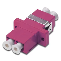 FO COUPLER DUPLEX LC TO LC MM OM4 VIOLET CERAMIC SLEEVE