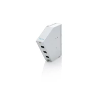FIBER OPTIC DIN RAIL SPLICE DIS ANGLED 6 SC DX/LC QUAD GREY
