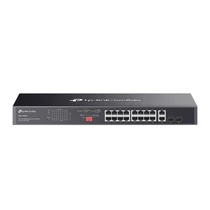 TP-LINK Switch 16x1000Mbps (POE + ) + 2xGigabit SFP Fémházas Rackes, DS1018GMP TP-Link