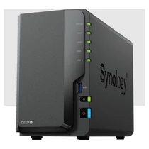 SYNOLOGY NAS 2 fiókos DS224+ Intel Celeron J4125 4x2GHz, 2GB DDR4, 2x1GbE, 2xUSB3.2Gen1 Synology