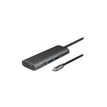 CHIEFTEC USB HUB 5-in-1, USB-C, 2xUSB-A, USB-C, HDMI, 80W USB-C Töltő port, fekete Chieftec