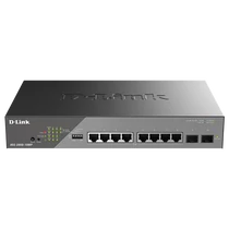 D-LINK Switch 8x1000Mbps(8xPOE) +2xSFP Uplink Fémházas, Surveillance Menedzselhető Rackes 242 Watt POE, DSS-200G-10MPP / E D-Link