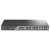 D-LINK Switch 24x1000Mbps(POE) +4xSFP Uplink Fémházas, Surveillance Menedzselhető Rackes 518 Watt POE, DSS-200G-28MPP / E D-Link