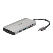 D-LINK HUB USB-C 8-IN-1 WITH HDMI/RJ45/CR/POWER DELIVERY