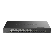 D-LINK Switch 10G Layer 3 Stackable Managed Switches 28x10G SFP+ + 4x25G SFP28 Multi-Gigabit L3 10G, DXS-3410-32XY / E D-Link