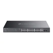 TP-LINK Switch 26x1000Mbps (24xPOE + ) +2xGigabit SFP kombó Fémházas Easy Smart (Omada), ES228GMP TP-Link