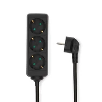 Nedis ESOC315F1BK 3 aljzatos elosztó, 1.5 m, 3680 W, 16 A, H05VV-F 3G1,5mm2 NEDIS
